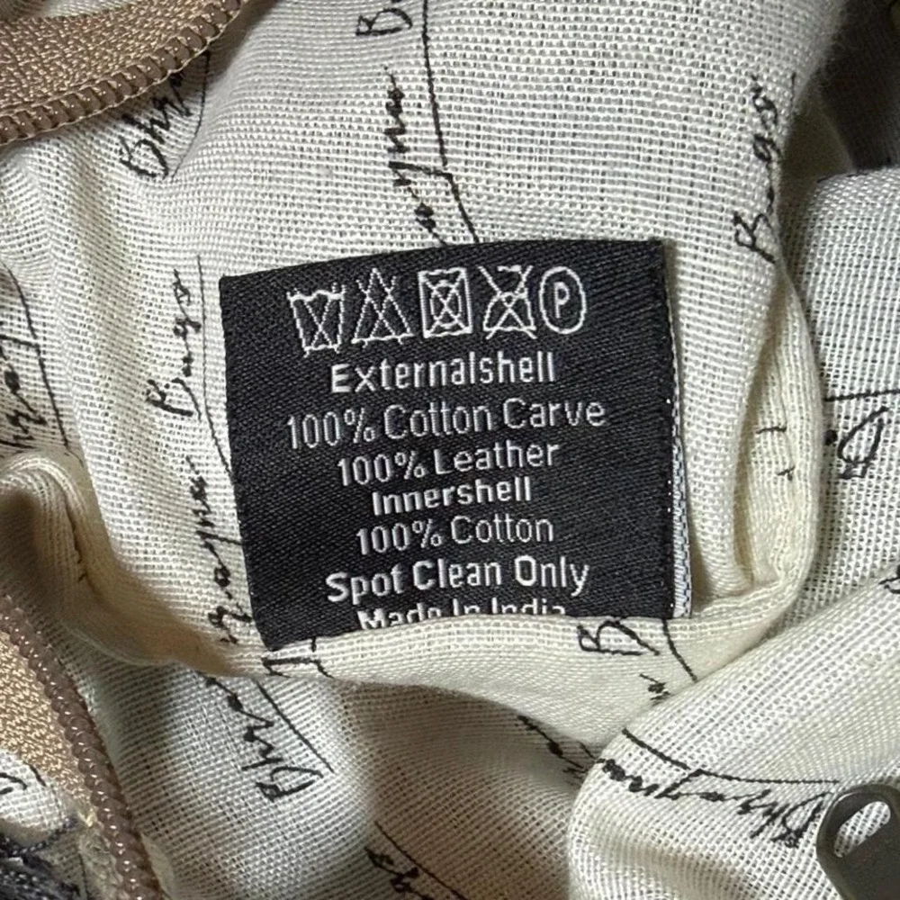 Bhrayna‎ Upcycled Leather Western Cow Hide Tote Bag